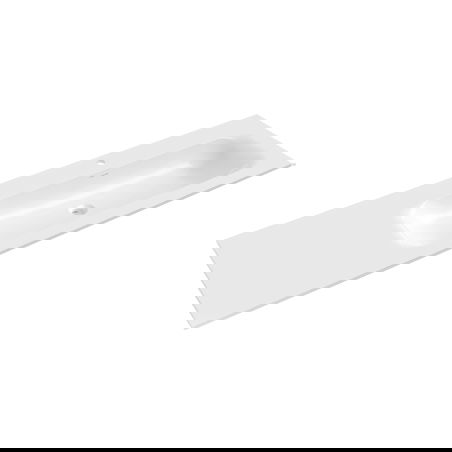 Mexen Vela umyvadlo zapuštěné do desky pravé 161 x 46,5 cm, bílý lesk - 25231600P