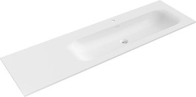 Mexen Vela umyvadlo zapuštěné do desky pravé 161 x 46,5 cm, bílá mat - 25231601P