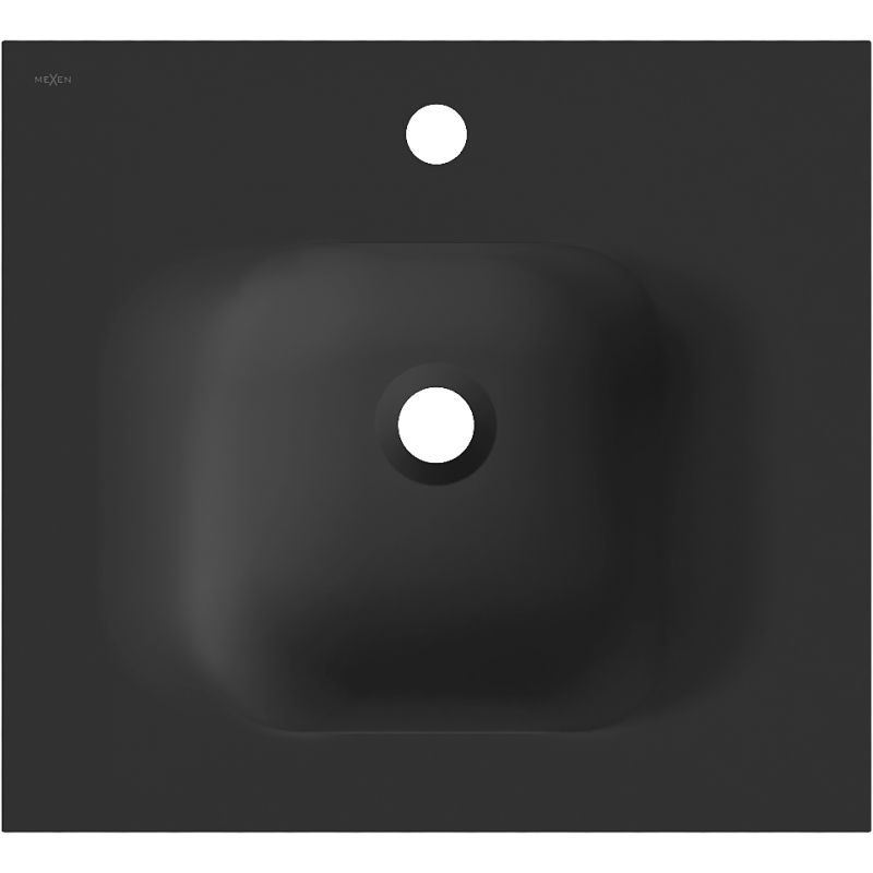 Mexen Vela umyvadlo zapuštěné do desky 51 x 46,5 cm, černý mat - 25235071