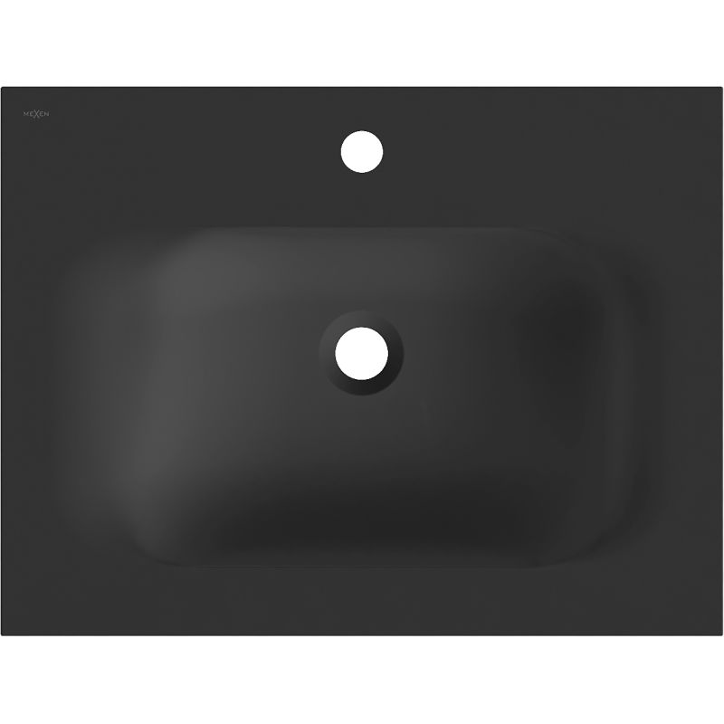 Mexen Vela umyvadlo zapuštěné do desky 61 x 46,5 cm, černá mat - 25236071