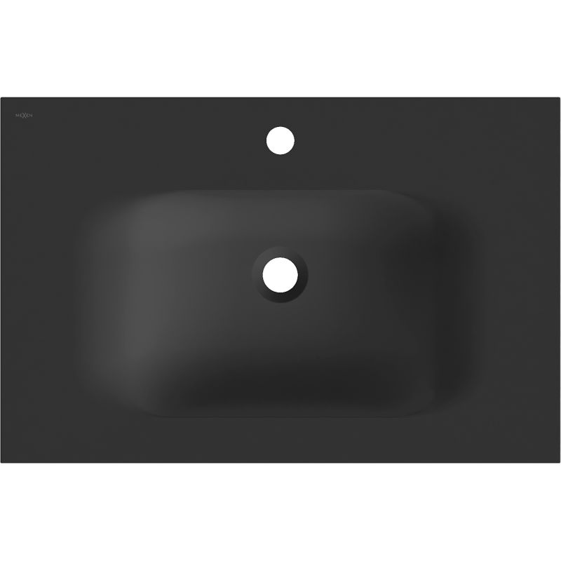Mexen Vela umyvadlo zapuštěné do desky 71 x 46,5 cm, černý mat - 25237071
