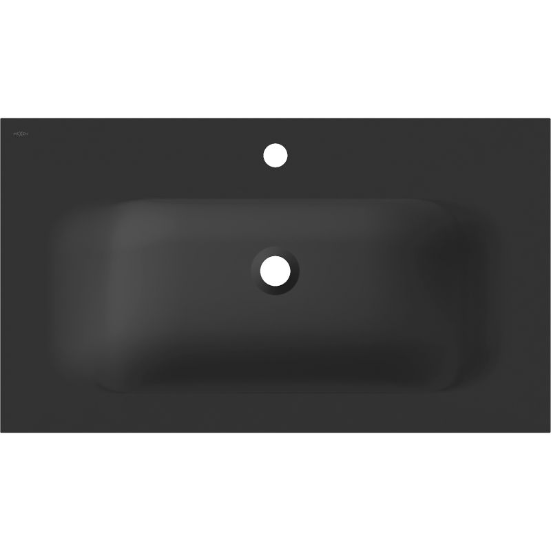 Mexen Vela umyvadlo zapuštěné do desky 81 x 46,5 cm, černý mat - 25238071