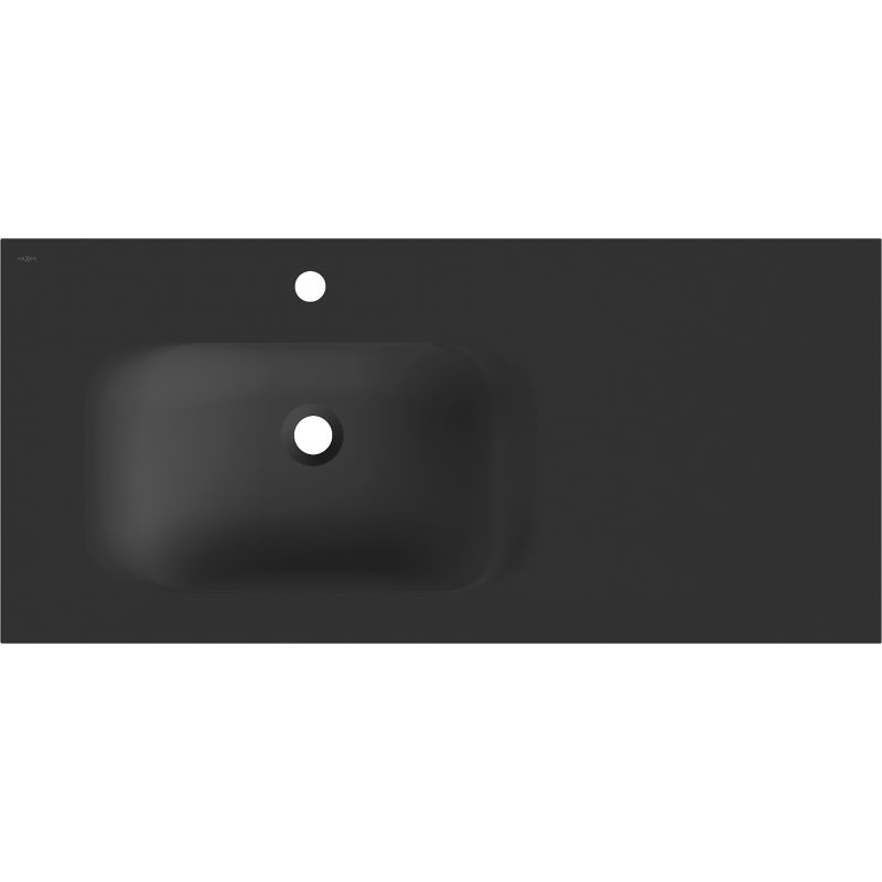 Mexen Vela umyvadlo zapuštěné do desky levé 101 x 46,5 cm, černá matná - 25231071L