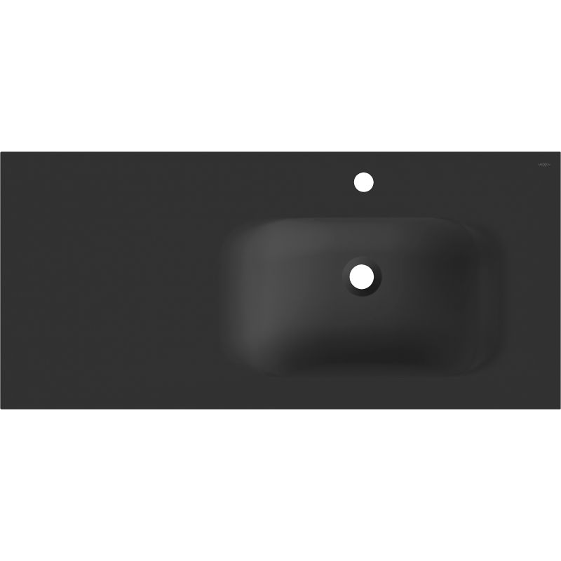 Mexen Vela umyvadlo zapuštěné do desky pravé 101 x 46,5 cm, černá matná - 25231071P