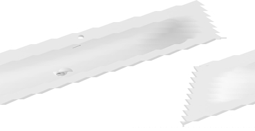 Mexen Vela umyvadlo zapuštěné do desky 121 x 46,5 cm, bílá mat - 25231201