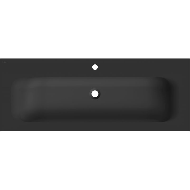 Mexen Vela umyvadlo zapuštěné do desky 121 x 46,5 cm, černá matná - 25231271