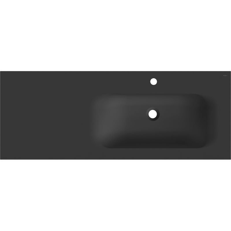 Mexen Vela umyvadlo zapuštěné do desky pravé 121 x 46,5 cm, černá mat - 25231271P