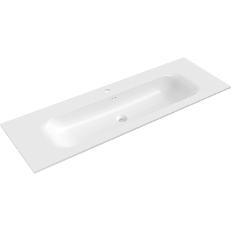 Mexen Vela umyvadlo zapuštěné do desky 141 x 46,5 cm, bílý lesk - 25231400