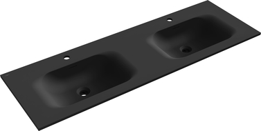 Mexen Vela dvouplášťové umyvadlo do desky 141 x 46,5 cm, černá mat - 25231471D