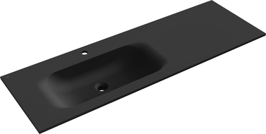 Mexen Vela umyvadlo zapuštěné do desky levé 141 x 46,5 cm, černá mat - 25231471L