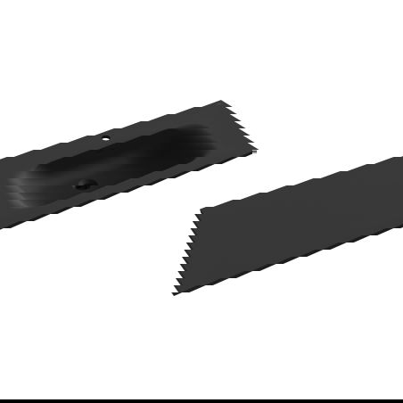 Mexen Vela umyvadlo zapuštěné do desky pravé 141 x 46,5 cm, černý mat - 25231471P