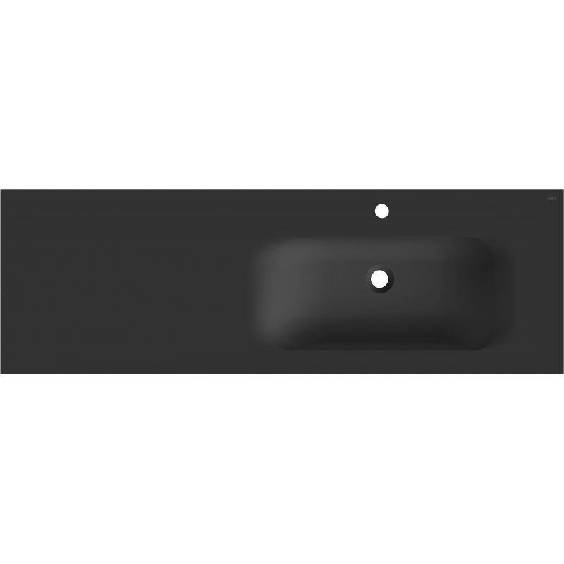 Mexen Vela umyvadlo zapuštěné do desky pravé 141 x 46,5 cm, černý mat - 25231471P