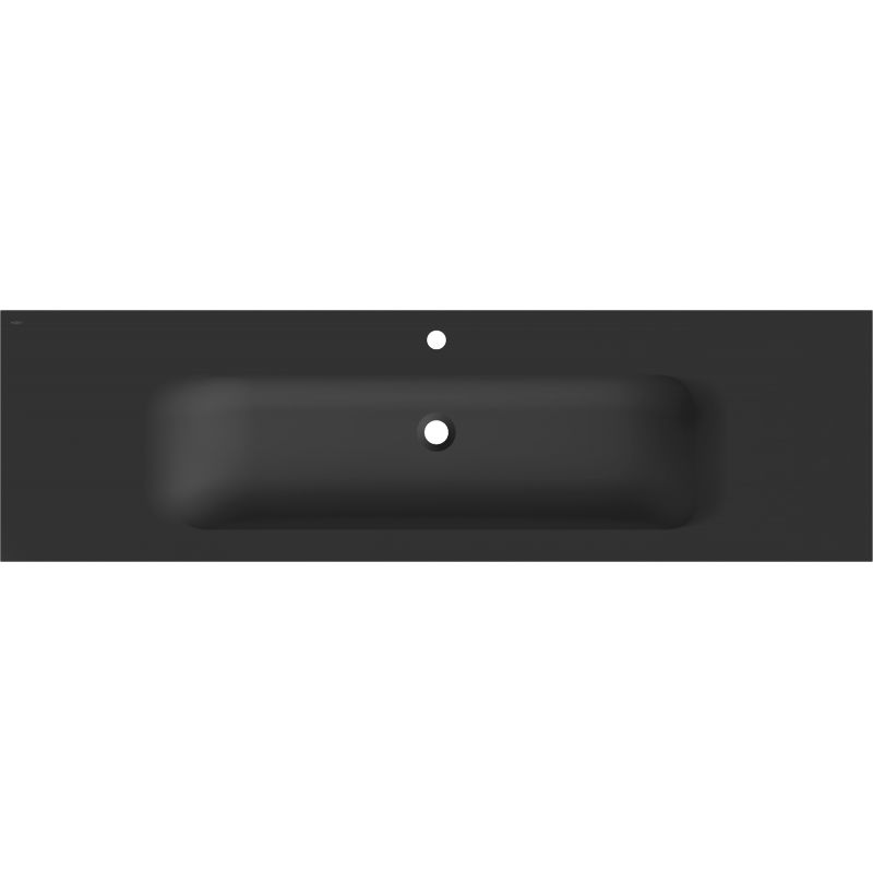 Mexen Vela umyvadlo zapuštěné do desky 161 x 46,5 cm, černá mat - 25231671