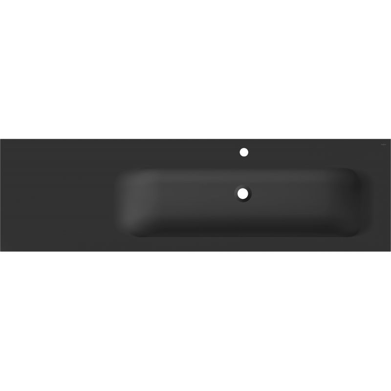 Mexen Vela umyvadlo zapuštěné do desky pravé 161 x 46,5 cm, černá mat - 25231671P
