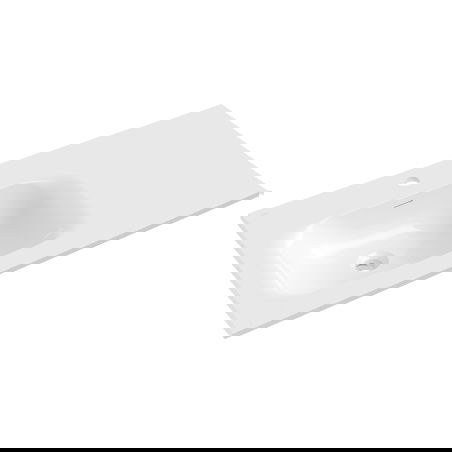 Mexen Vela umyvadlo zapuštěné do desky levé 91 x 46,5 cm, bílý lesk - 25239000L