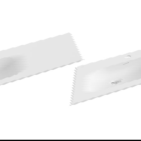 Mexen Vela umyvadlo zapuštěné do desky levé 91 x 46,5 cm, bílá mat - 25239001L