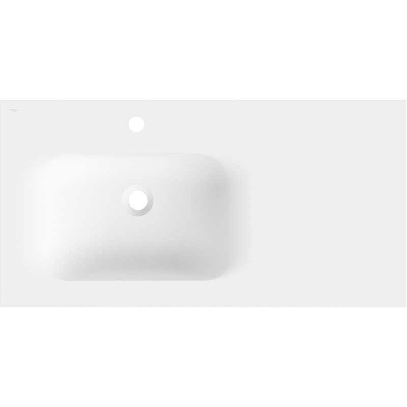 Mexen Vela umyvadlo zapuštěné do desky levé 91 x 46,5 cm, bílá mat - 25239001L