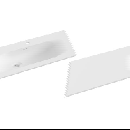 Mexen Vela umyvadlo zapuštěné do desky pravé 91 x 46,5 cm, bílá mat - 25239001P