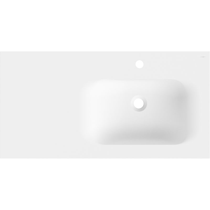 Mexen Vela umyvadlo zapuštěné do desky pravé 91 x 46,5 cm, bílá mat - 25239001P