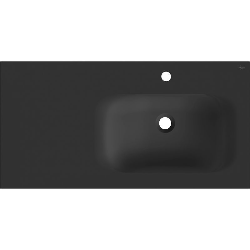 Mexen Vela umyvadlo zapuštěné do desky pravé 91 x 46,5 cm, černý mat - 25239071P