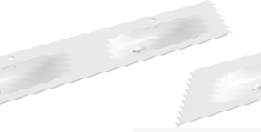 Mexen Vela umyvadlo zapuštěné do desky dvojité 141 x 46,5 cm, bílý lesk - 25231400D