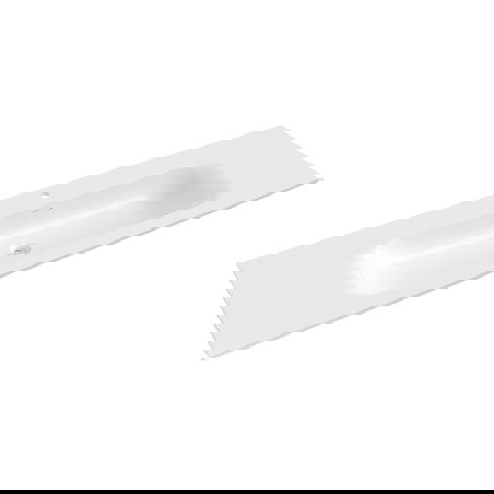 Mexen Vela umyvadlo zapuštěné do desky 161 x 46,5 cm, bílý lesk - 25231600