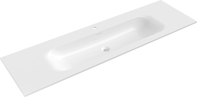Mexen Vela umyvadlo zapuštěné do desky 161 x 46,5 cm, bílý lesk - 25231600