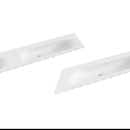 Mexen Vela dvojumyvadlo zapuštěné do desky 161 x 46,5 cm, bílá mat - 25231601D