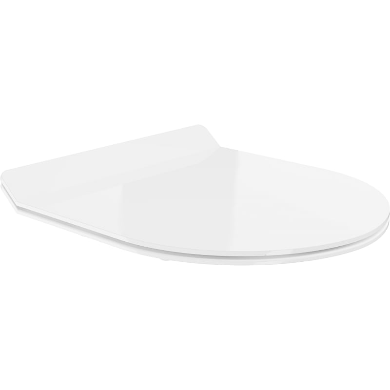 Mexen deska pomalu zavírající slim, duroplast, bílý lesk - 39010100