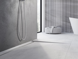Mexen Line-B podlahová spádová lišta 120 cm pravá, inox - 181001120R