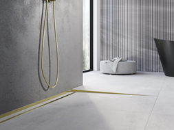 Mexen Line-B podlahová spádová lišta 120 cm pravá, zlatá - 185001120R