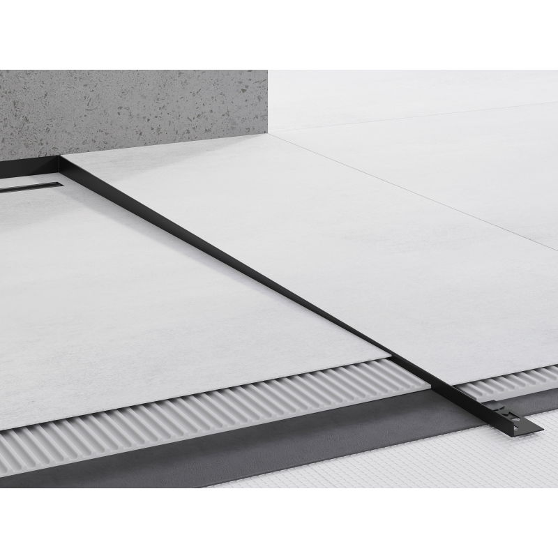 Mexen Line-B podlahová sklonová lišta 120 cm pravá, černá - 187001120R