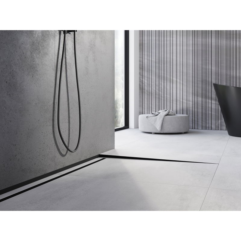 Mexen Line-B podlahová sklonová lišta 120 cm pravá, černá - 187001120R