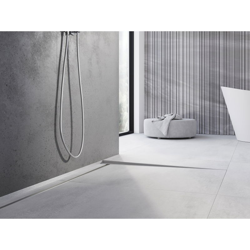 Mexen Line-B pravá podlahová spádová lišta 180 cm, inox - 181001180R