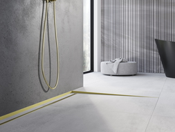 Mexen Line-B podlahová sklonová lišta 180 cm pravá, zlatý kartáčovaný - 185501180R