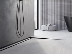 Mexen Line-B podlahová spádová lišta 180 cm pravá, černá - 187001180R