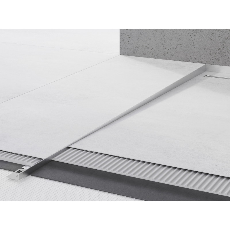 Mexen Line-B spádová podlahová lišta 120 cm levá, inox - 181001120L