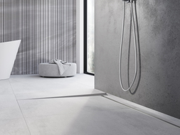 Mexen Line-B spádová podlahová lišta 120 cm levá, inox - 181001120L