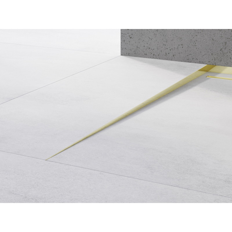 Mexen Line-B podlahová spádová lišta 120 cm, levá, zlatá - 185001120L