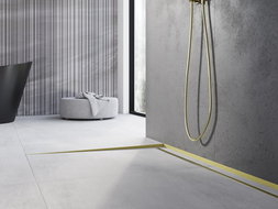 Mexen Line-B podlahová spádová lišta 120 cm levá, zlatá kartáčovaná - 185501120L