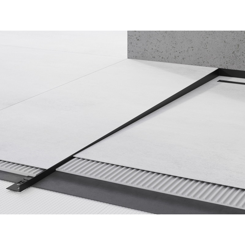 Mexen Line-B podlahová sklonová lišta 120 cm levá, černá - 187001120L