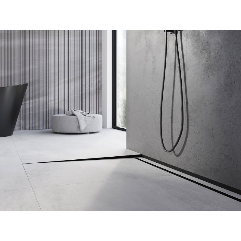 Mexen Line-B podlahová odtoková lišta 180 cm levá, černá - 187001180L