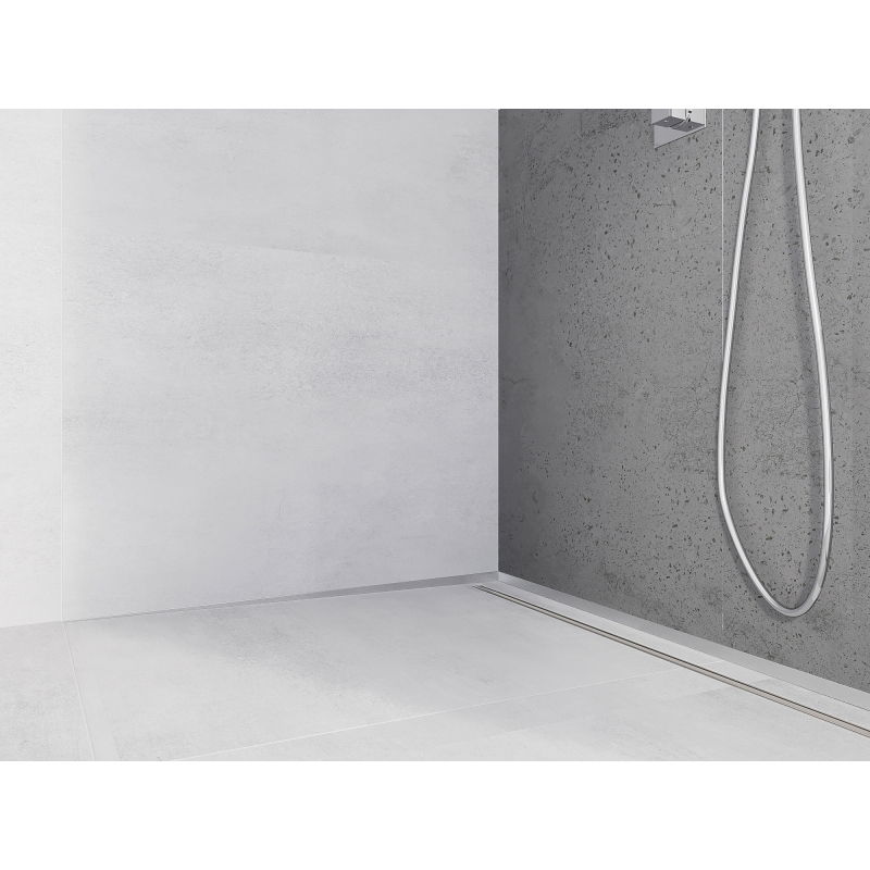 Mexen Line-B stěnová spádová lišta 120 cm levá, inox - 181002120L