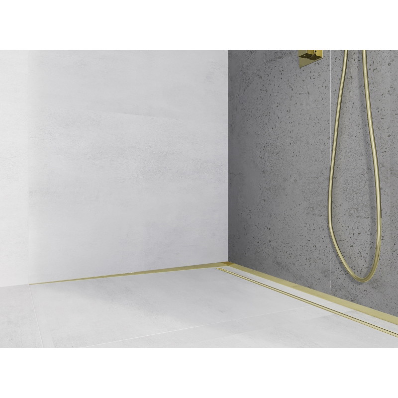 Mexen Line-B nájezdová lišta při stěně 120 cm levá, zlatá - 185002120L