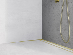 Mexen Line-B stěnová spádová lišta 120 cm levá, zlatá - 185002120L