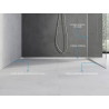 Mexen Line-B lišta úklonová přístěnná 180 cm levá, inox - 181002180L
