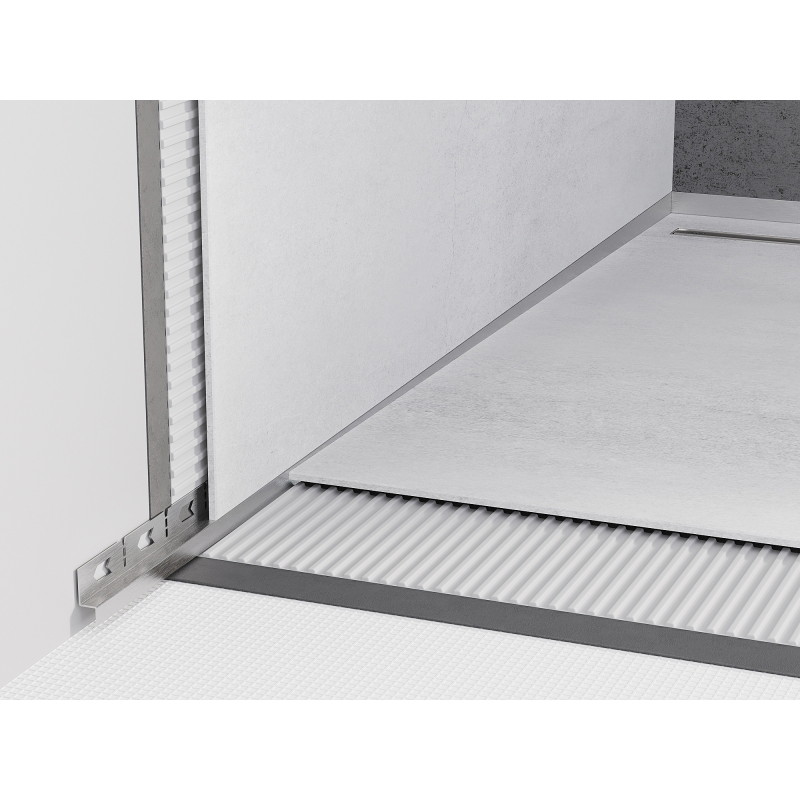 Mexen Line-B lišta úklonová přístěnná 180 cm levá, inox - 181002180L