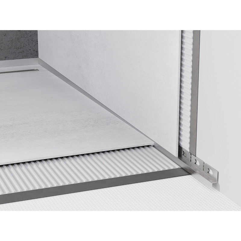 Mexen Line-B okapová lišta příčnopřisazená 120 cm pravá, nerez - 181002120R