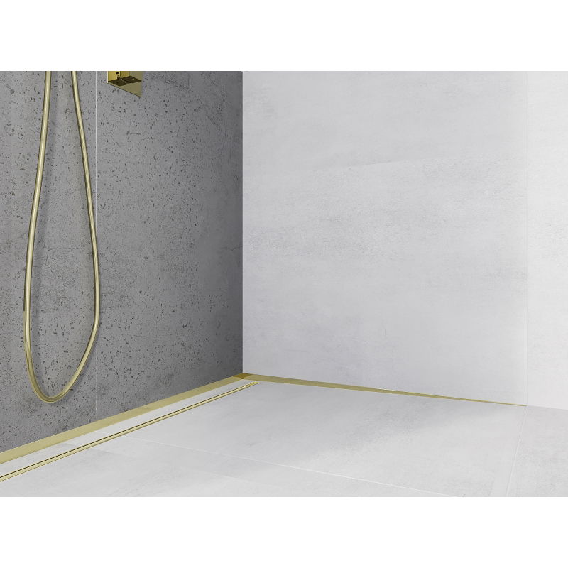 Mexen Line-B nástěnná skládací lišta 120 cm pravá, zlatá - 185002120R