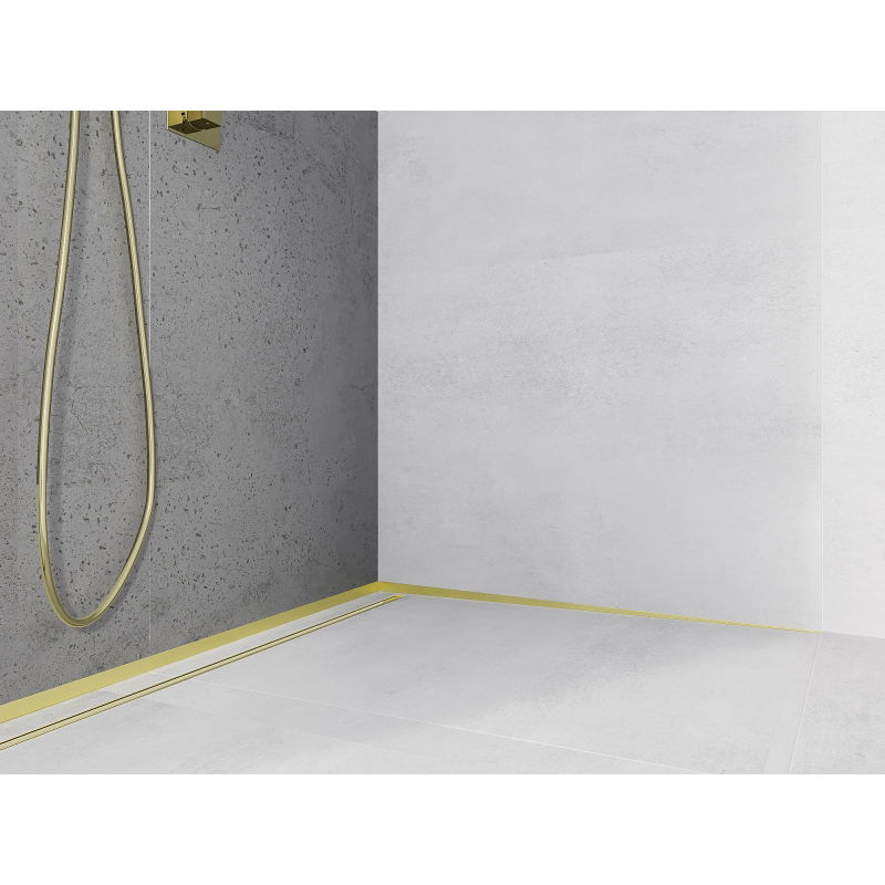 Mexen Line-B koutová lišta 120 cm pravá, zlatá kartáčovaná - 185502120R